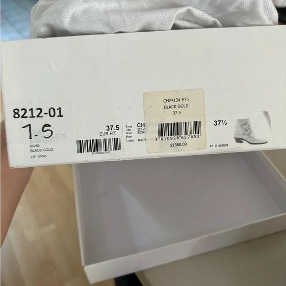 Chloe Susanna Studded Leather Ankle Boots in black and gold. - Picture 13 of 13